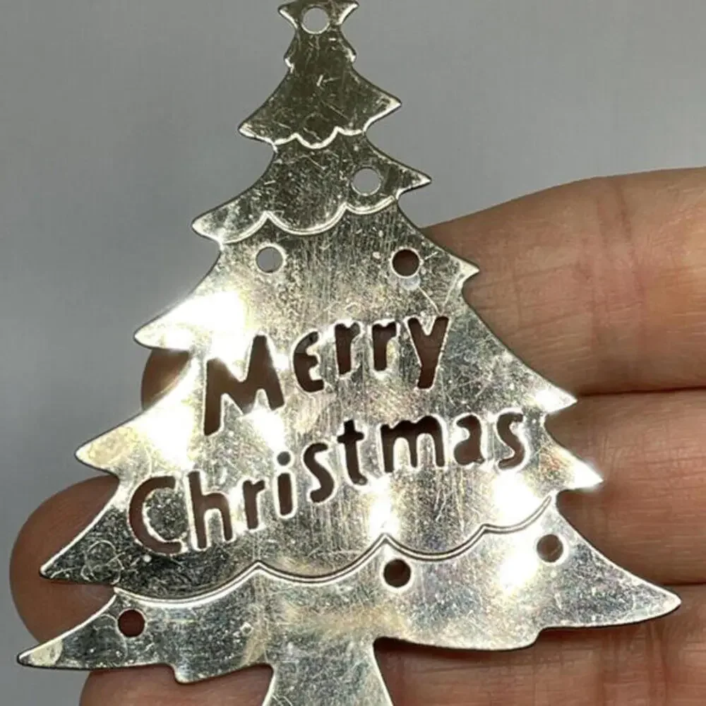 Snowflake Tree Bell Brass Christmas Ornaments LOT‎ of 3 Vintage
